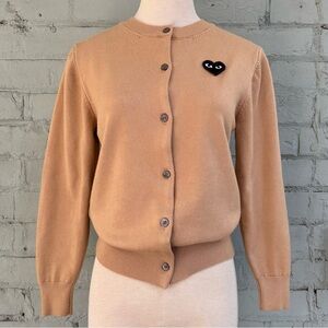 Comme des Garcons Tan Cardigan Sweater